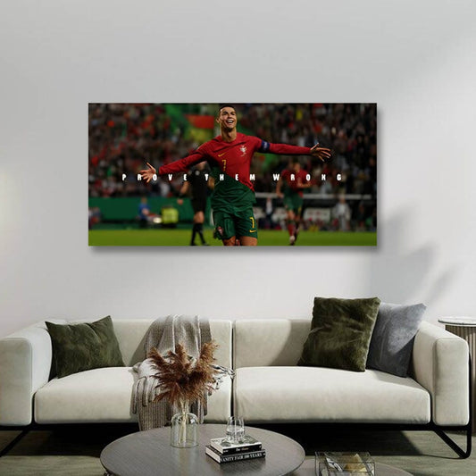 Ronaldo Canvas Wall Art for Sports Room