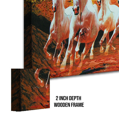 Seven Running Horses Canvas Wall Art Paintings