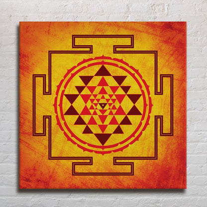 Shri Yantra Canvas Wall Art Painting 