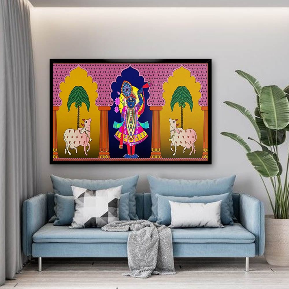 Shrinathji Pichwai Canvas Wall Painting 