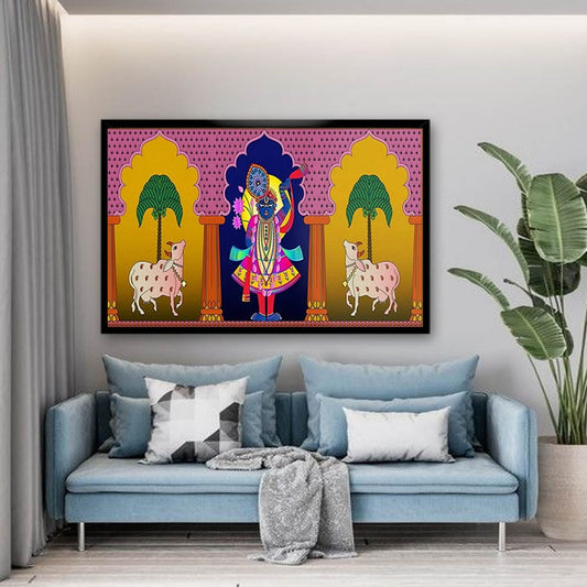 Shrinathji Pichwai Canvas Wall Painting 