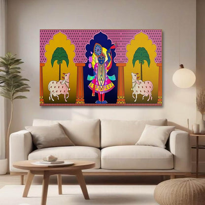 Shrinathji Pichwai Canvas Wall Painting 