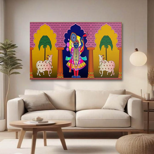 Shrinathji Pichwai Canvas Wall Painting 