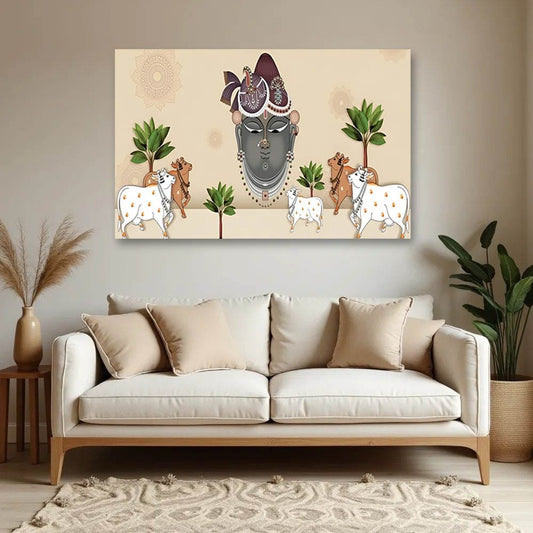 Shrinathji Pichwai Canvas Wall Painting