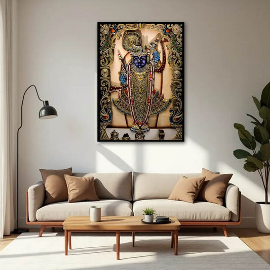 Shrinathji Canvas Wall Painting For Pooja Room