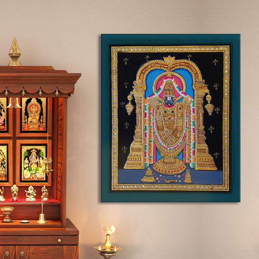 Balaji Tanjore Canvas Wall Art  Painting  