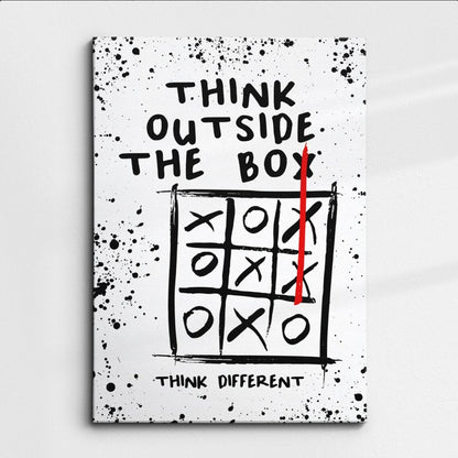 Think Outside The Box Inspirational Canvas Wall Art Painting