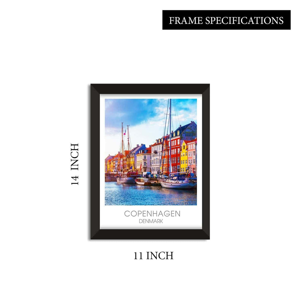 Travel Wall Decor Poster Framed Paintings for Living Room and Office Wall Decoration.