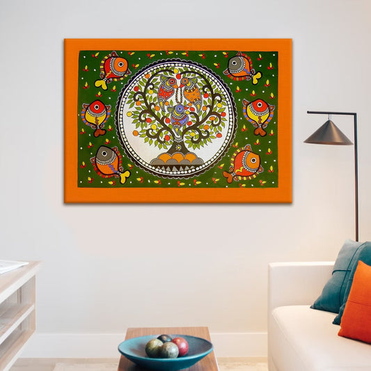 Mithila Canvas Wall Art Painting 