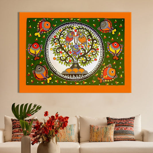 Mithila Canvas Wall Art Painting 