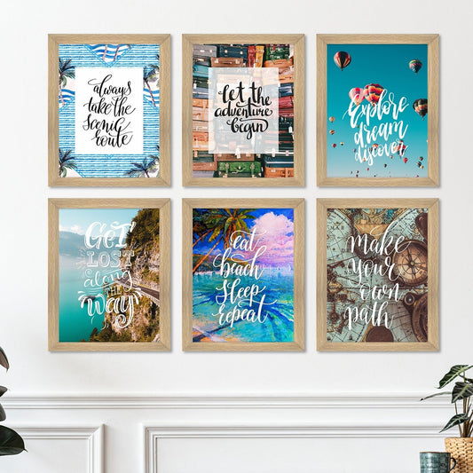 Vintage Travel Canvas Wall Art Paintings