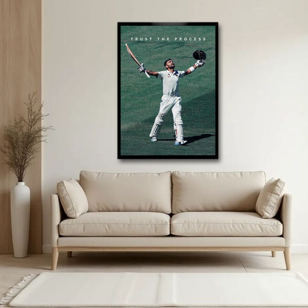 Virat Kohli Canvas Wall Painting For Sports Room Decoration