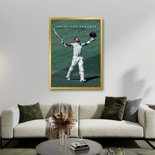 Virat Kohli Canvas Wall Painting For Sports Room Decoration