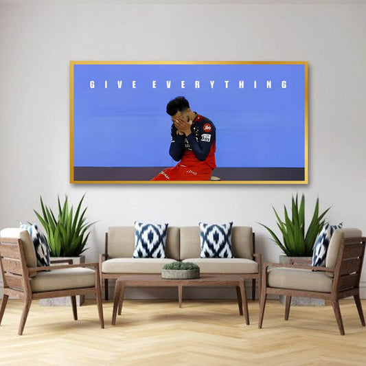 Virat Kohli Canvas Wall Art For Sports Room