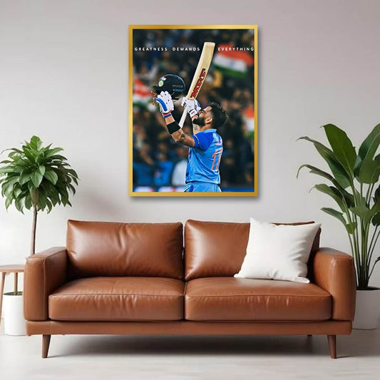 Virat Kohli Canvas Wall Painting For Sports Room