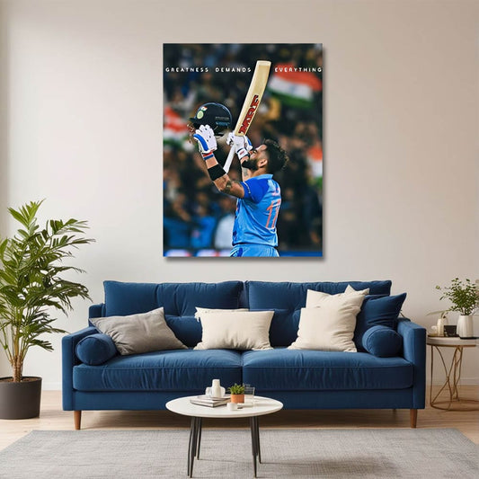 Virat Kohli Canvas Wall Painting For Sports Room