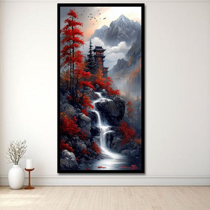 Waterfall Vastu Canvas Wall Art For Living Room And Hotel Room Decor