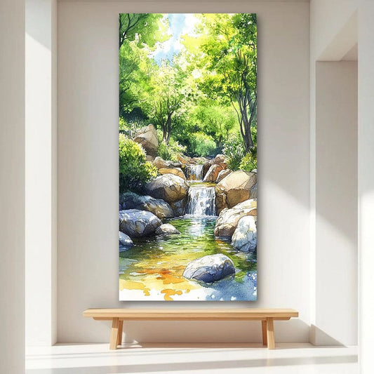 Waterfall Vastu Canvas Wall Art For Living Room And Hotel Decor