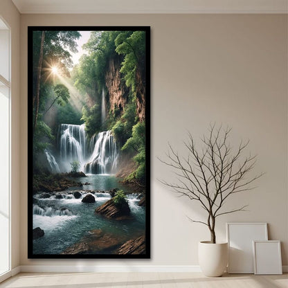 Waterfall Vastu Canvas Wall Art For Living Room And Hotel Room Decoration