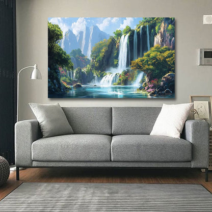 Waterfall Vastu Canvas Wall Painting